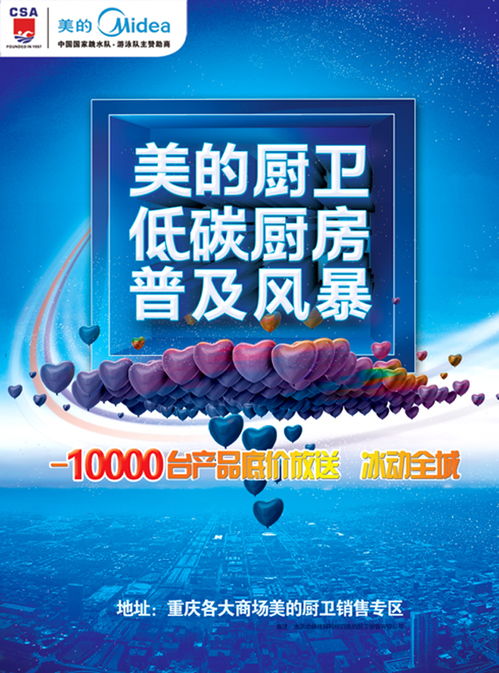 美的廚衛(wèi)廚房廣告設(shè)計(jì)模板 智享生活，悅動(dòng)廚房